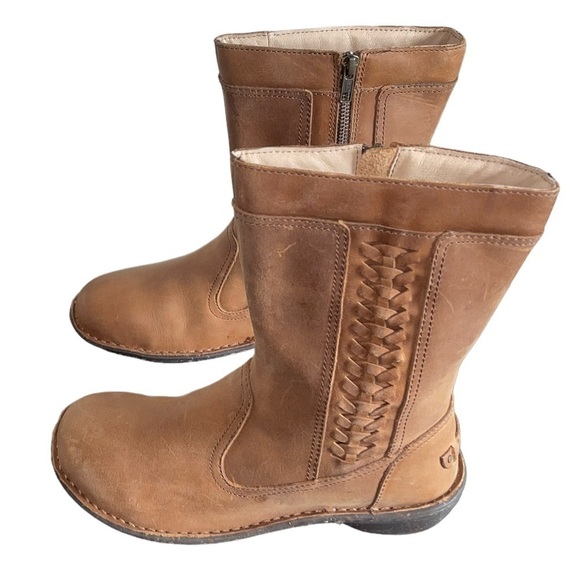 UGG Women's Kaleen Mid Boots Chestnut Leather. Size 8 GUC - Picture 10 of 11